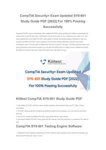 CompTIA Security+ Exam Updated SY0-601 Study Guide PDF [2022]