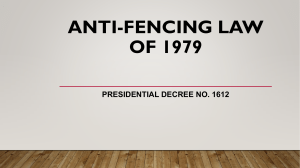 anti -fencing Law