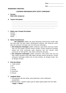 WORKSHEET Individu - zat campuran