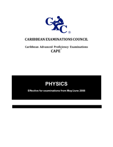 CAPE Physics Syllabus