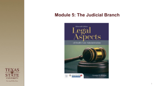 Lecture 3 (Judicial Branch)