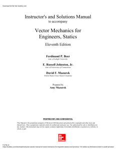 98 Sample Ferdinand P. Beer, E. Russell Johnston, Jr., David F. Mazurek - Vector Mechanics for Engineers, Statics and Dynamics