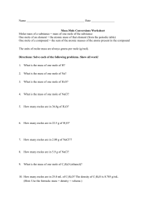 Chapter 10 day 4  Mass-Mole Conversions Worksheet (1)