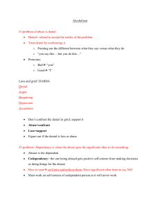 Alcoholism & Drug Study Notes