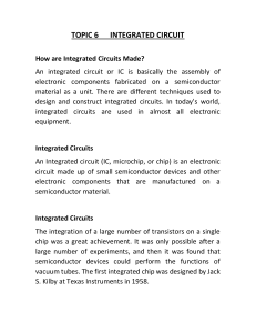 TOPIC 6      INTEGRATED CIRCUIT