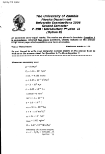 2006 P-192 SECOND SEMESTER EXAMS(0)