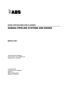 ABS - Subsea Pipeline Systems and Risers 2001