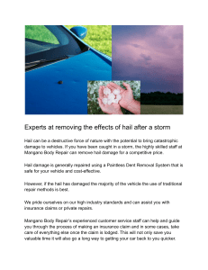  car hail damage
