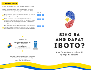 Sino ang Dapat Iboto (5K) by CCGG