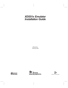 spnu070c - XDS510x Emulator Installation Guide