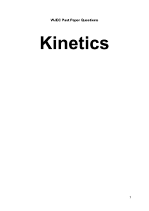 Kinetics Past Paper Questions