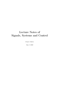 Signals systems and control 
