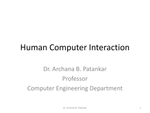 Human Computer Interaction Screen Design Feb 22