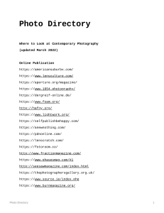 Photo101 Directory