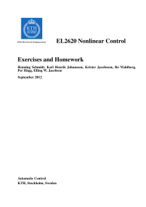 EL2620 Nonlinear Control Exercises & Homework