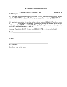 Accounting Services Agreement
