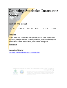 Radiation Counting Statistics Instructor Notes