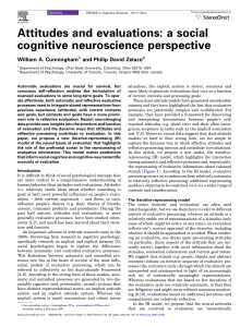 Neuroscience of attitudes