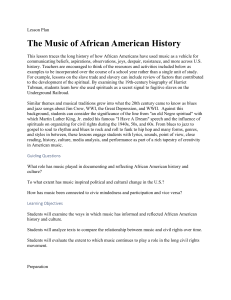 African American Music Study Lesson Plan