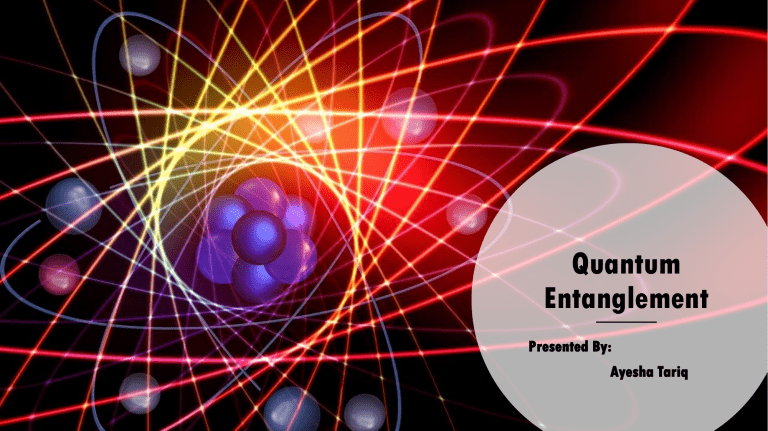 research topics on quantum entanglement
