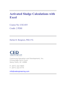 Activated Sludge Calcs with Excel