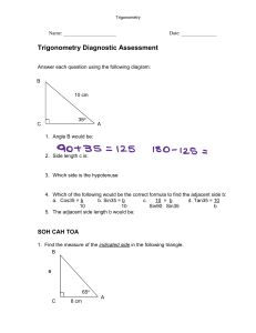 Trigonometry Diagnostic Assessment copy
