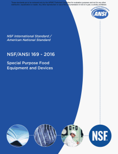 NSF ANSI 169-2016