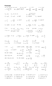 Physics formula sheet