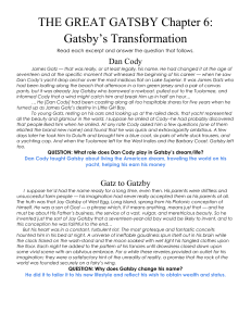 Ch. 6  Gatsby's Transformation