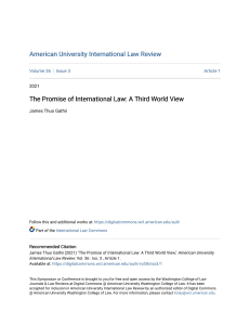 The Promise of International Law