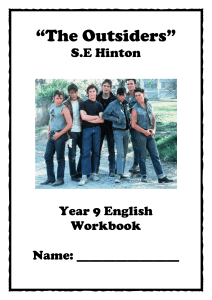 The Outsiders By S.E. Hinton Booklet