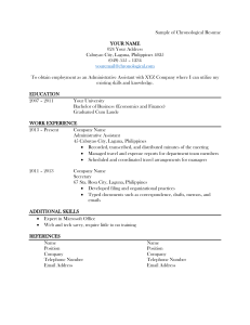 Sample of Resume and Application Letter