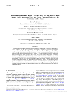 [15257541 - Journal of Hydrometeorology] Assimilation of Remotely Sensed Leaf Area Index into the Noah-MP Land Surface Model  Impacts on Water and Carbon Fluxes and States over the Continental United States