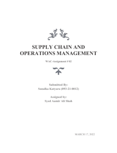 SUPPLY CHAIN AND OPERATIONS MANAGEMEN1