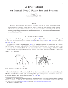 Interval Type-2 Fuzzy Sets Tutorial