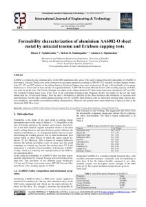 Formability characterization of aluminiu