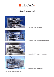 Tecan Genesis - Service manual