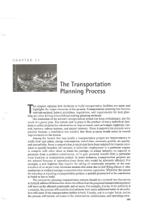 Chapter 11 The Transportation Planning Process (1)