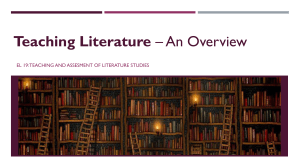 Teaching Literature- an overview