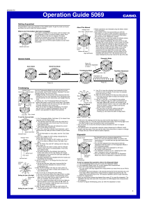 CASIO Watch Operation Guide 5069