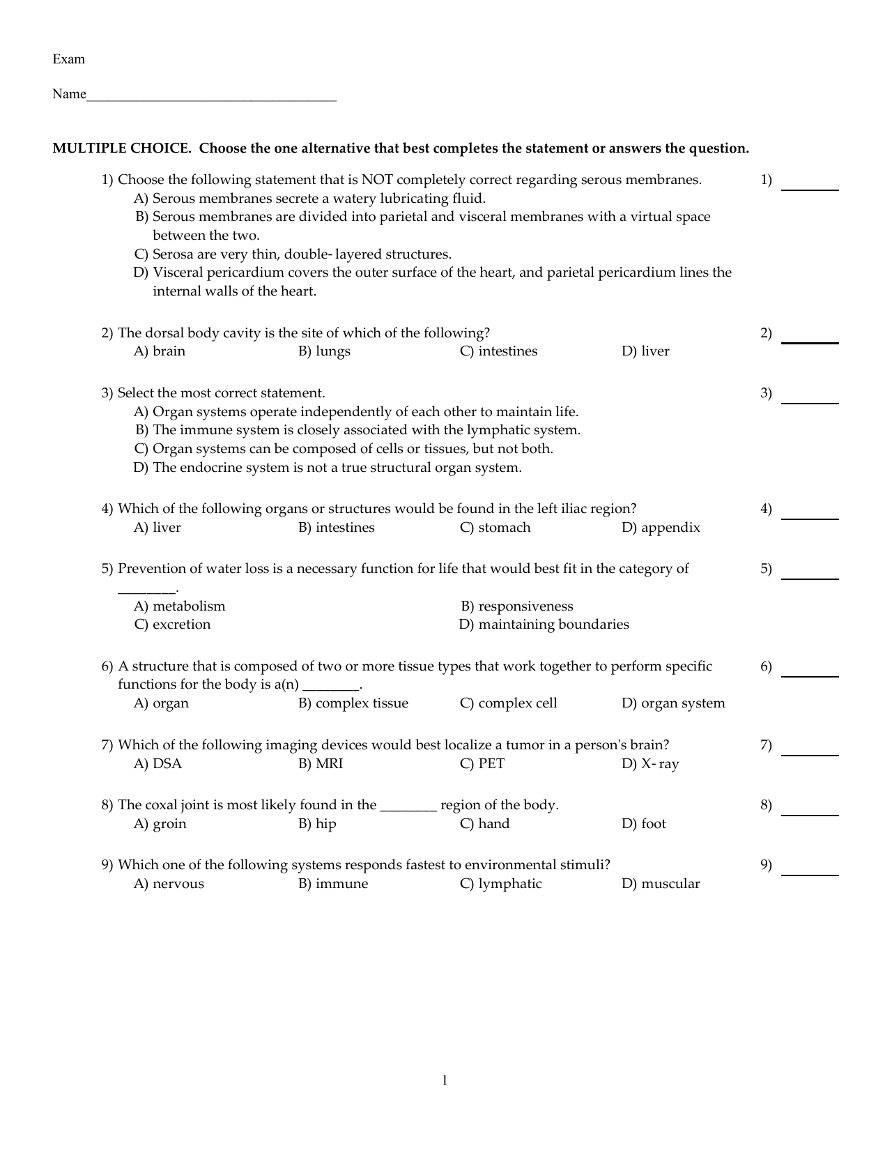 Test Bank for Human Anatomy & Physiology 11th by Elaine N. Marieb.c2