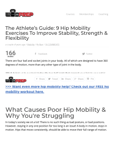 9 Hip Mobility Exercises To Improve Stability, Strength & Flexibility   WODPrep