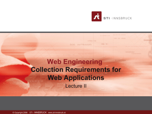 2- Collection Requirements for Web Applications