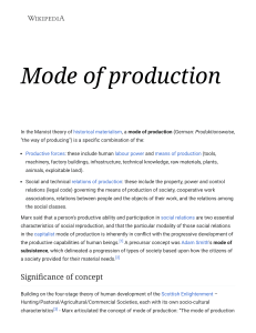 Mode of production - Wikipedia