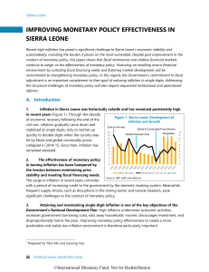 [IMF Staff Country Reports] Sierra Leone  Selected Issues