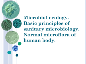 10. Microbial ecology. Basic principles of sanitary microbiology