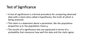 Test of Significance