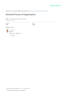 Network Forms of Organization
