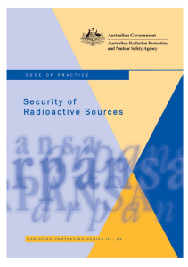 2007 Code of Practice Security of Rad Sources