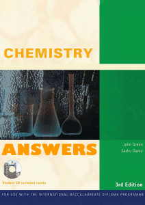chemistry - answers - john green and sadru damji - third edition - ibid 2008